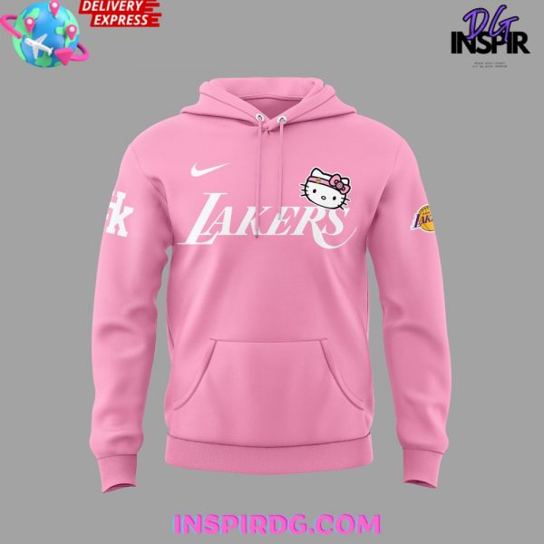 Los Angeles Lakers x Hello Kitty Night Pink Hoodie
