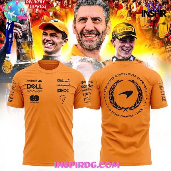 McLaren Formula F1 Constructors Champions 2024 Orange T-Shirt