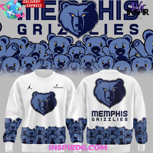 Memphis Grizzlies Teddy Bear Special Edition White Sweatshirt
