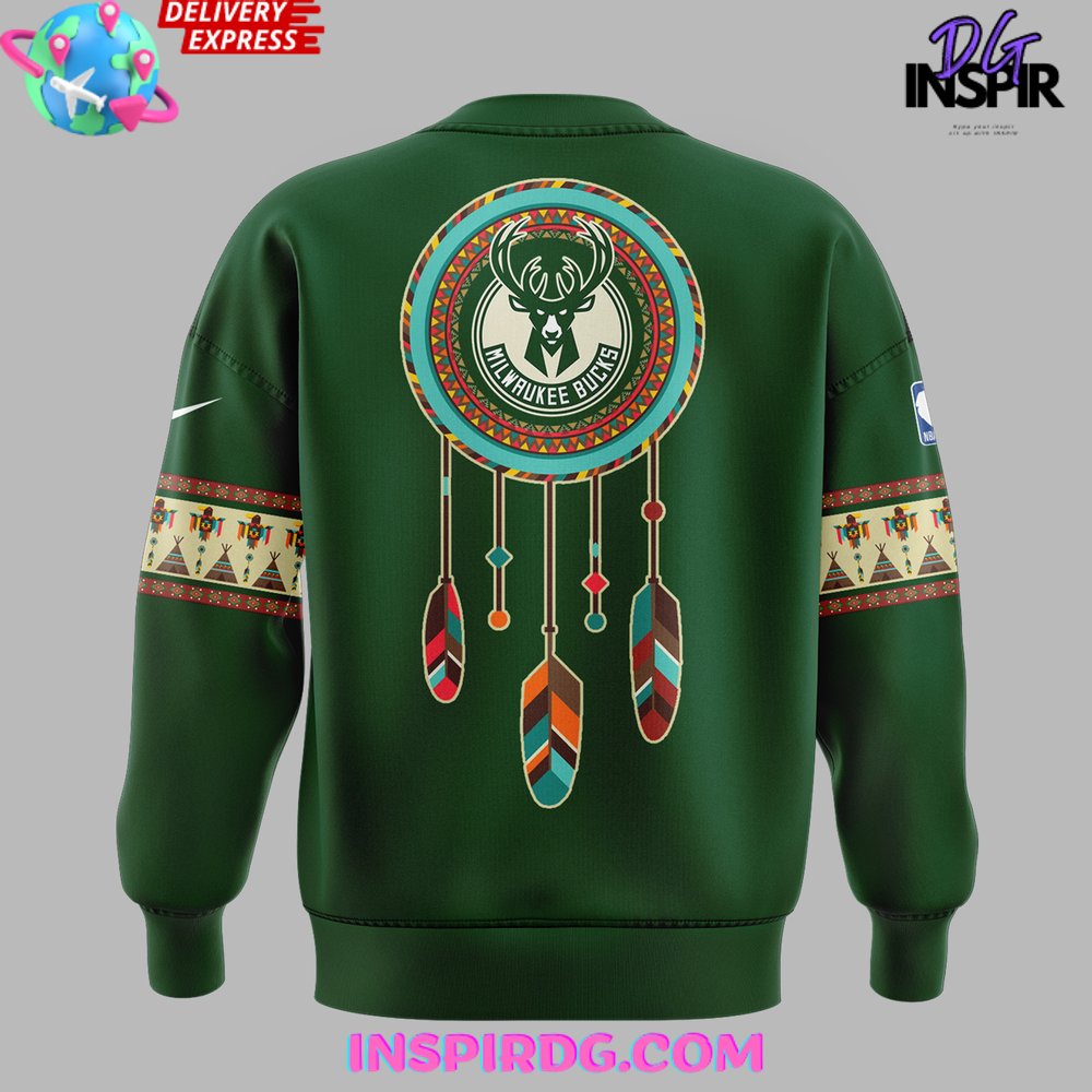 Milwaukee Bucks Native American Heritage Night Sweatshirt Milwaukee Bucks Native American Heritage Night Sweatshirt
