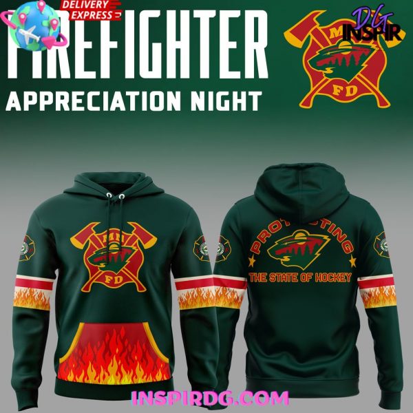 Minnesota Wild x Firefighter Appreciation Night 2024 Hoodie