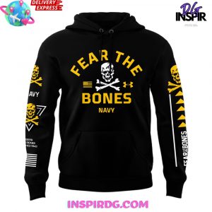 Navy Midshipmen Angel Of Death Fear The Bones Black Hoodie