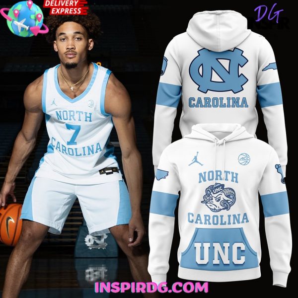 North Carolina Tar Heels WhiteOut Jordan Era Throwbacks Hoodie