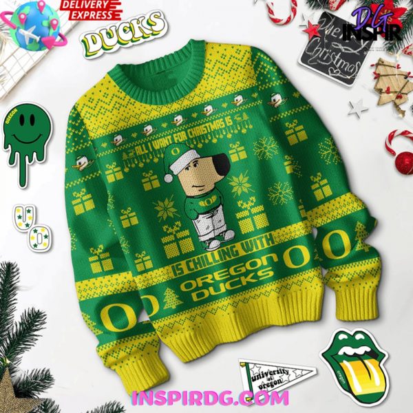 Oregon Ducks x Chill Guy Special Ugly Sweater