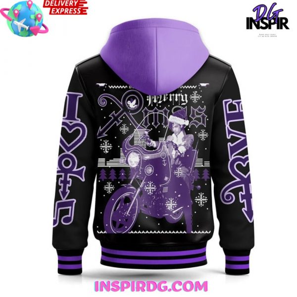 Prince Merry Xmas Special Hooded Varsity Jacket