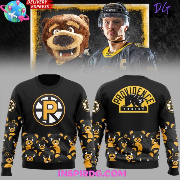 Providence Bruins Teddy Bear Black Sweatshirt