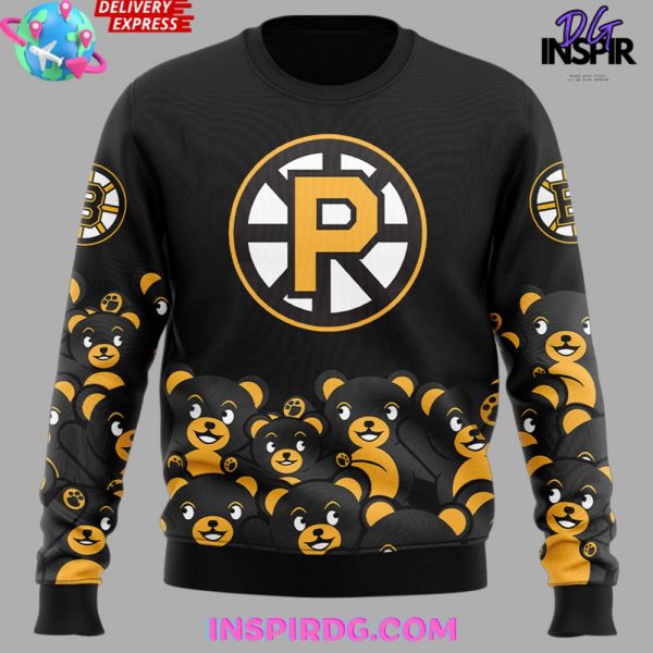 Providence Bruins Teddy Bear Black Sweatshirt