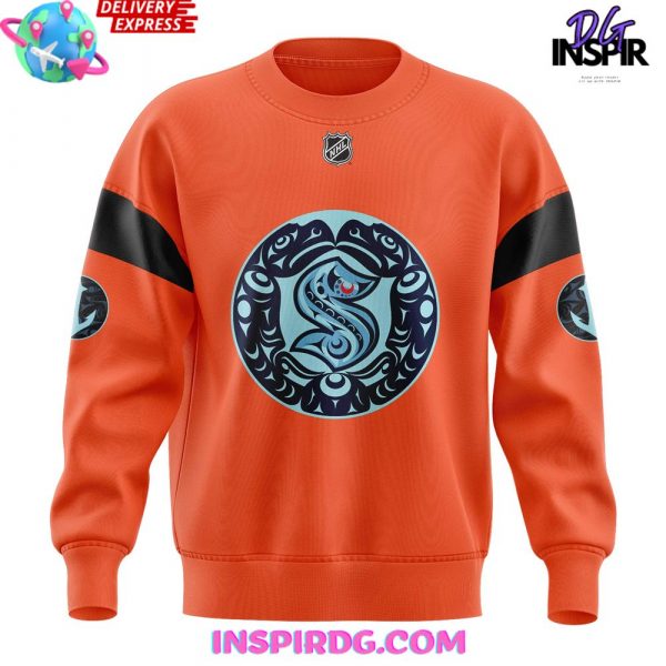 Seattle Kraken Indigenous Peoples Night 2024-25 Orange Sweatshirt