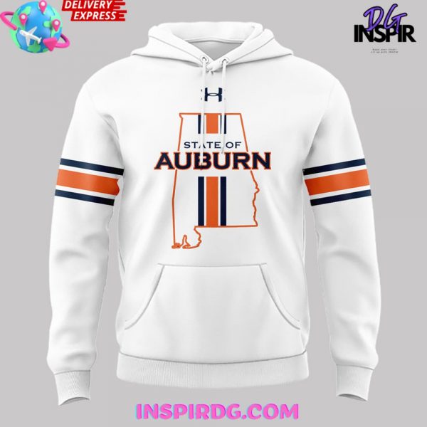 State of Auburn Tigers Football White Hoodie