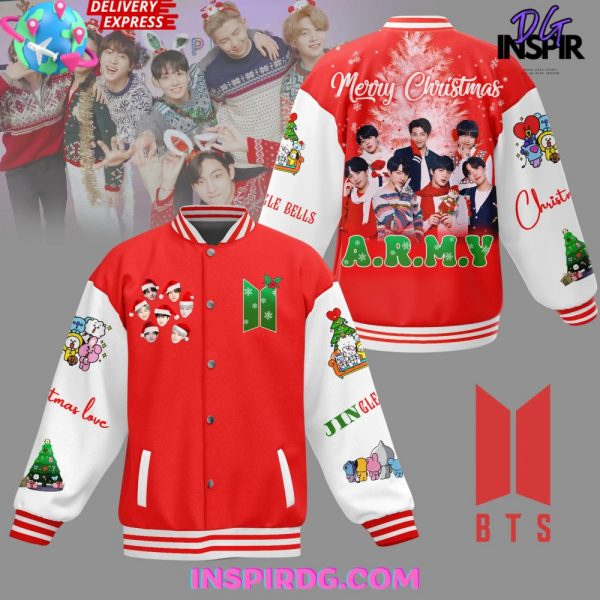 BTS A.R.M.Y Merry Christmas Varsity Jacket