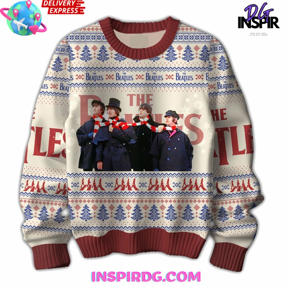 The Beatles Christmas Special Ugly Sweater InspirDG