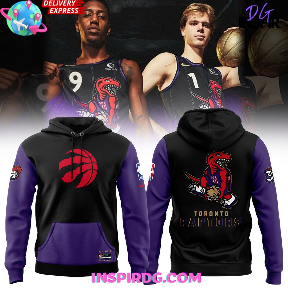 Toronto Raptors Retro Edition Purple Hoodie InspirDG