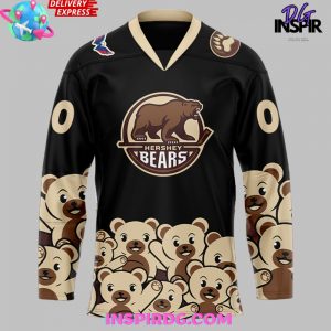 Hershey Bears Christmas Holiday Special Black Hockey Jersey