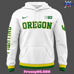 Oregon Women’s Basketball BIG 10 Fighting Spirit White Hoodie