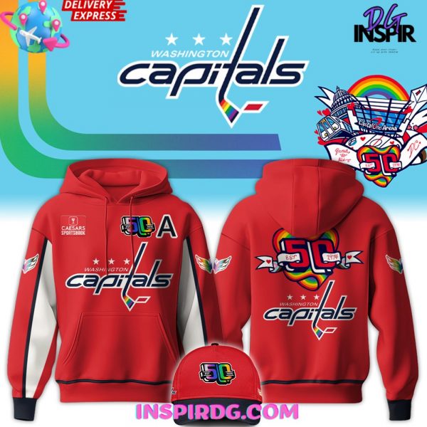 Washington Capitals 50th Anniversary Pride Edition Hoodie