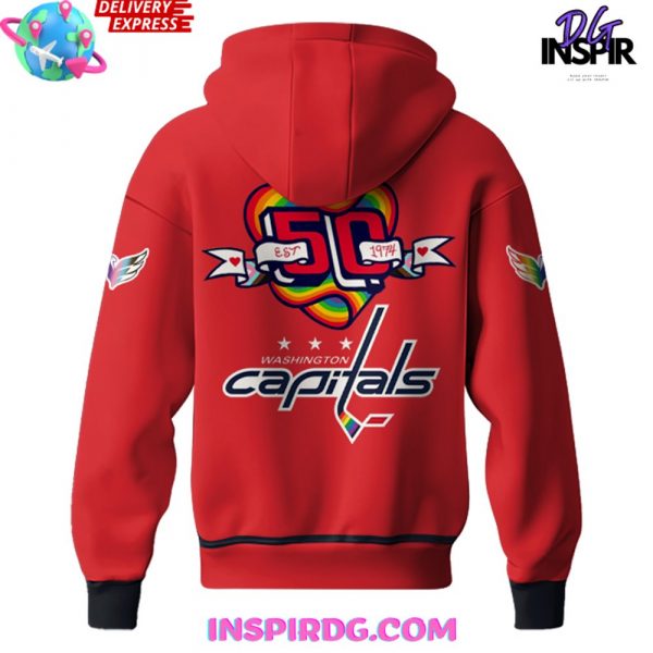 Washington Capitals 50th Anniversary Pride Edition Hoodie