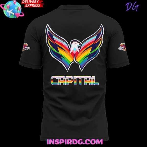 Washington Capitals Pride Night 2025 Black T-Shirt