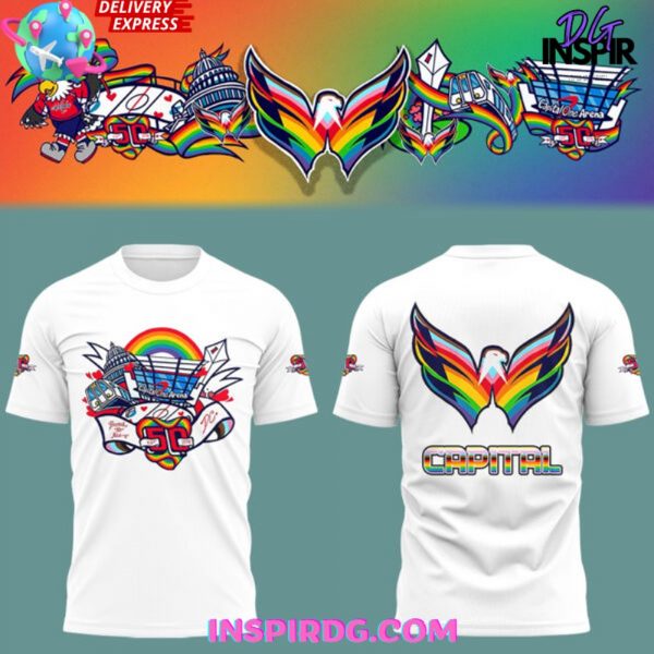 Washington Capitals Pride Night 2025 White T-Shirt
