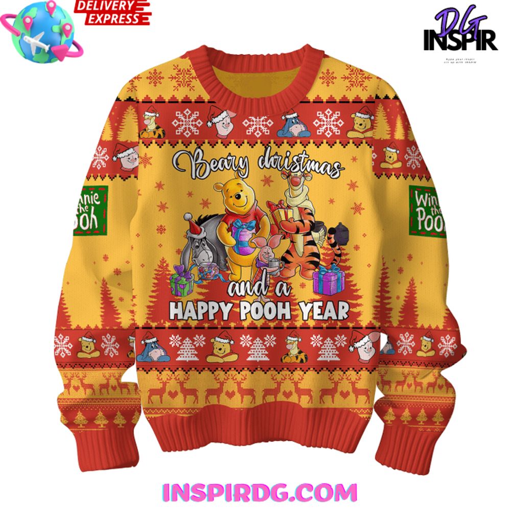 Vintage Disney Winnie The sale Pooh Christmas XL Sweater