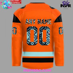 Seattle Kraken Indigenous Peoples Night 202425 Custom Orange Hockey Jersey