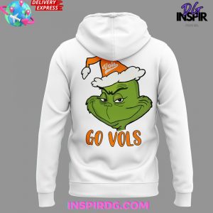 Tennessee Volunteers Grinch Merry Christmas 2024 White Hoodie