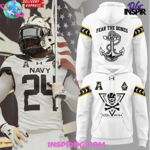 Navy Midshipmen Fear The Bones Limited Edition Hoodie