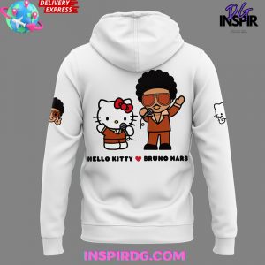 Bruno Mars x Hello Kitty Las 50th Anniversary White Hoodie
