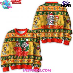 Tom and Jerry Merry Christmas Ugly Sweater