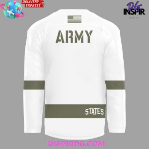Army Black Knights WhiteOlive Green Hockey Jersey