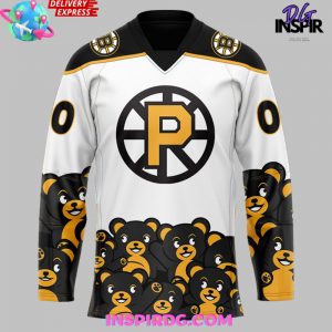 Providence Bruins Teddy Bear White Hockey Jersey