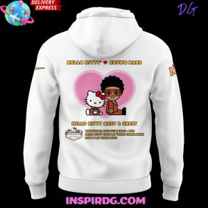 Hello Kitty x Bruno Mars Meet Greet White Hoodie