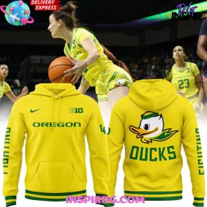 Oregon Women’s Basketball BIG 10 Fighting Spirit Gold Hoodie