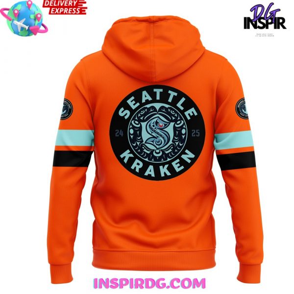 Seattle Kraken Indigenous Peoples Night 2024-25 Orange Hoodie