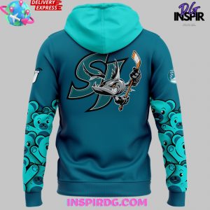 San Jose Barracuda Teddy Bear Special Blue Hoodie