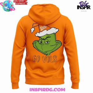Tennessee Volunteers Grinch Merry Christmas 2024 Orange Hoodie