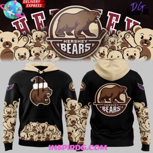 Hershey Bears Christmas Holiday Special Black Hoodie