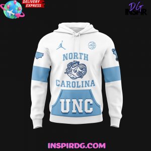 North Carolina Tar Heels WhiteOut Jordan Era Throwbacks Hoodie