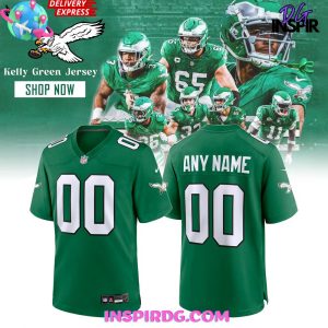 Philadelphia Eagles 2025 Kelly Green Week Football Jersey