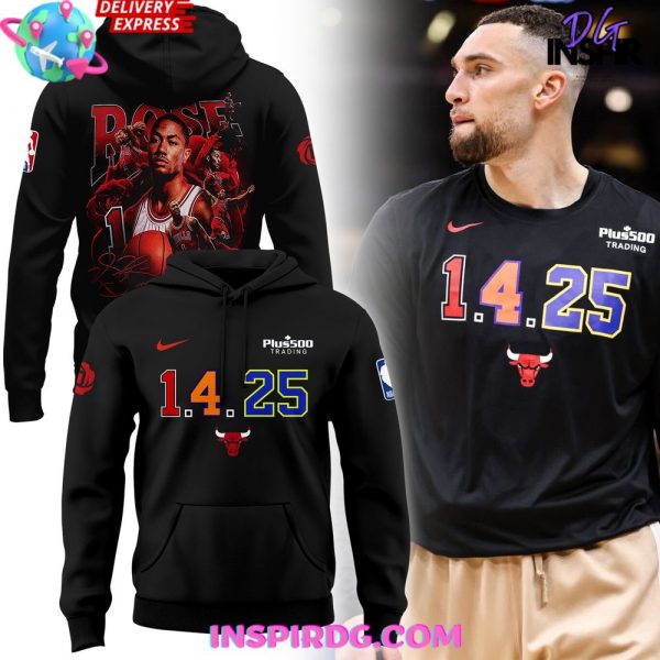 Derrick Rose 1.4.25 Chicago Bulls Hoodie