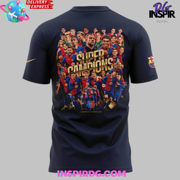 FC Barcelona New Supercopa de España Campions 2024 T-Shirt