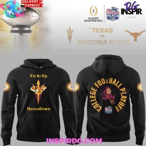 Arizona State Sun Devil Forks Up Horns Down Black Hoodie