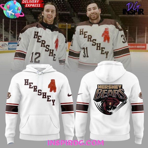 Hershey Bears Throwback Limited Edition White Hoodie
