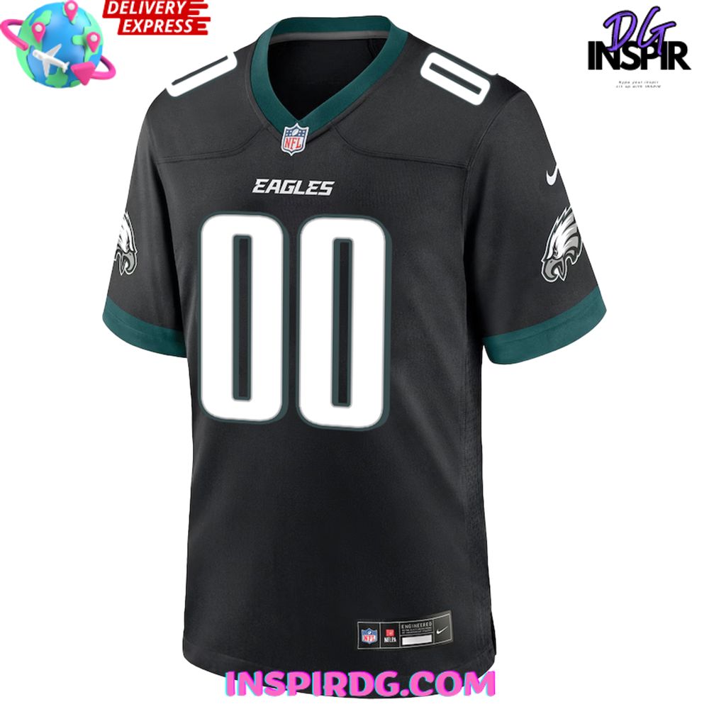 Men’s Philadelphia Eagles Nike All Black Football Jersey Men’s Philadelphia Eagles Nike All Black Football Jersey