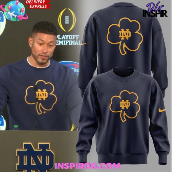 Notre Dame Coach Marcus Freeman Clover Sweatshirt