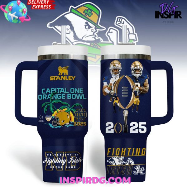 Notre Dame Fighting Irish Capital One Orange Bowl 2025 Stanley Tumbler Cup