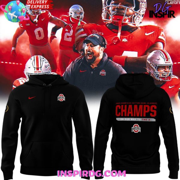 Ohio State Buckeyes 2025 Goodyear Cotton Bowl Classic Champs Hoodie