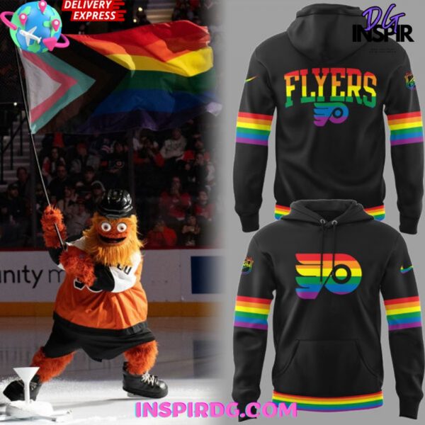 Philadelphia Flyers Gritty Pride Night 2025 Black Hoodie