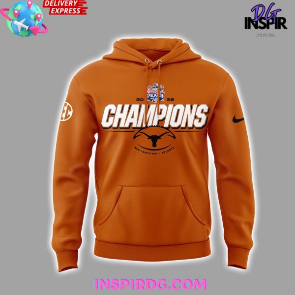 Texas Longhorns Chick-fil-A Peach Bowl 2025 Orange Hoodie