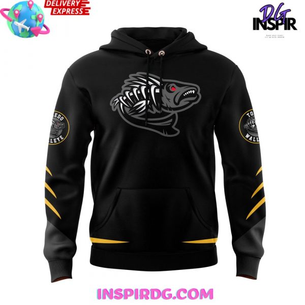Toledo Walleye Bone Fish Blackout Night Hoodie