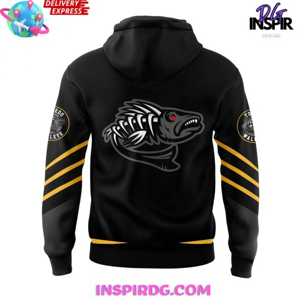 Toledo Walleye Bone Fish Blackout Night Hoodie